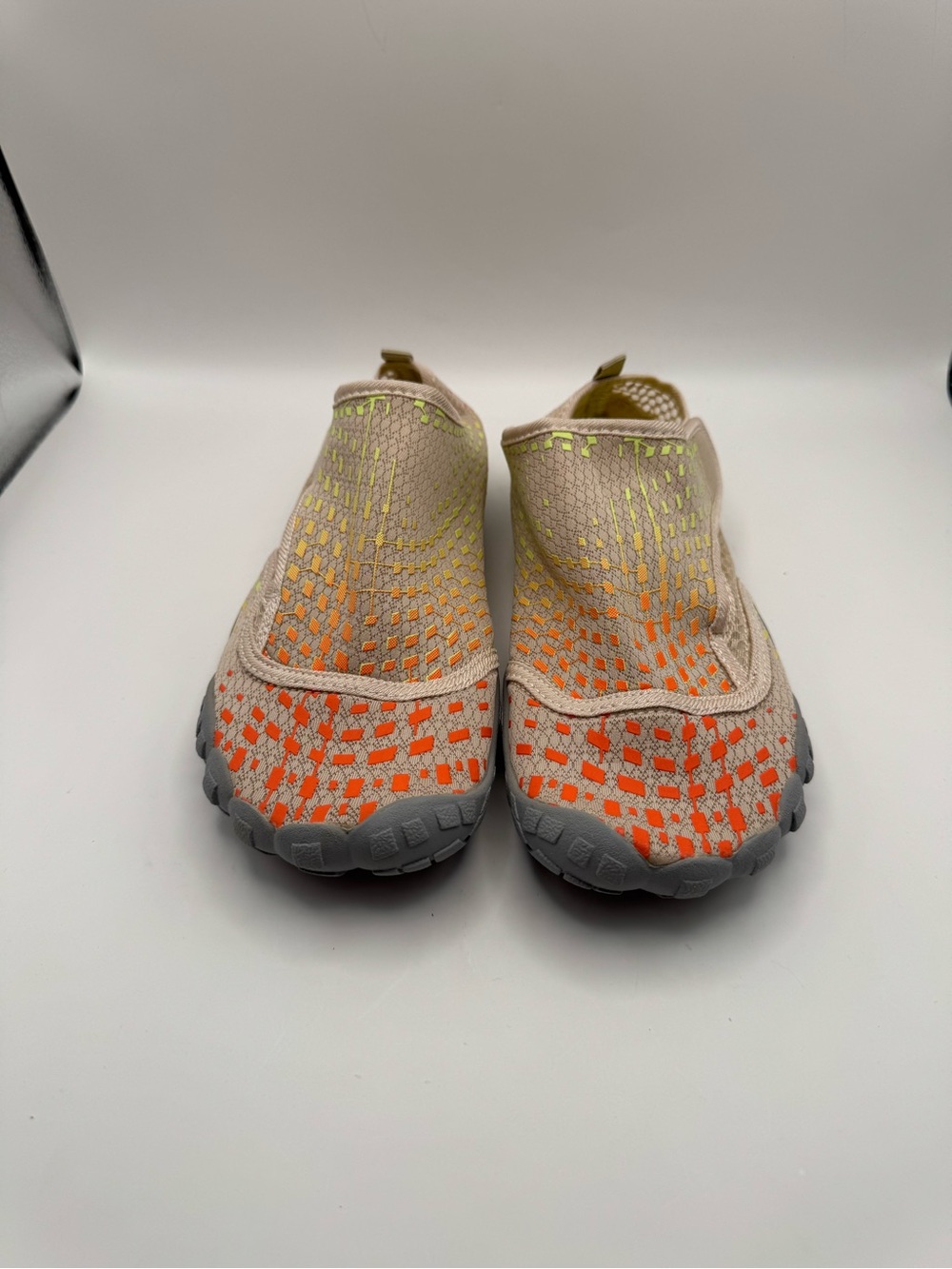 Slip-On Women's Water Shoes in Beige with Orange Accent NEW